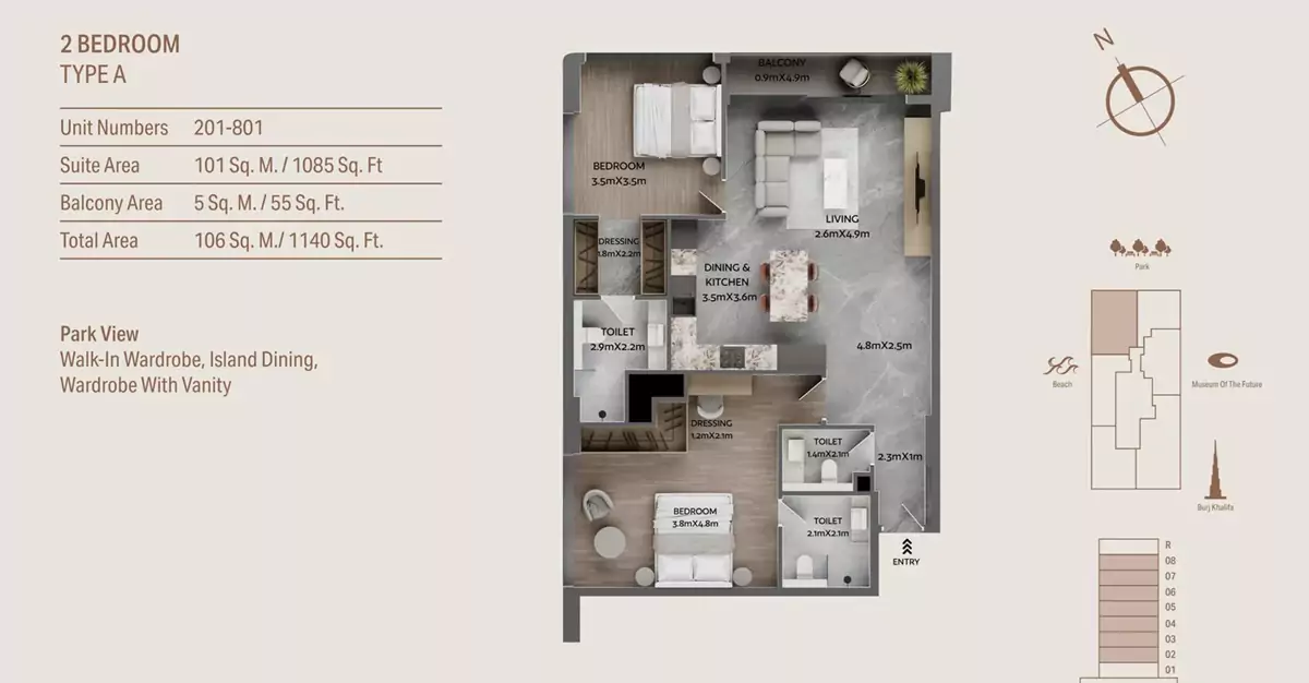 2 Bedroom Type A