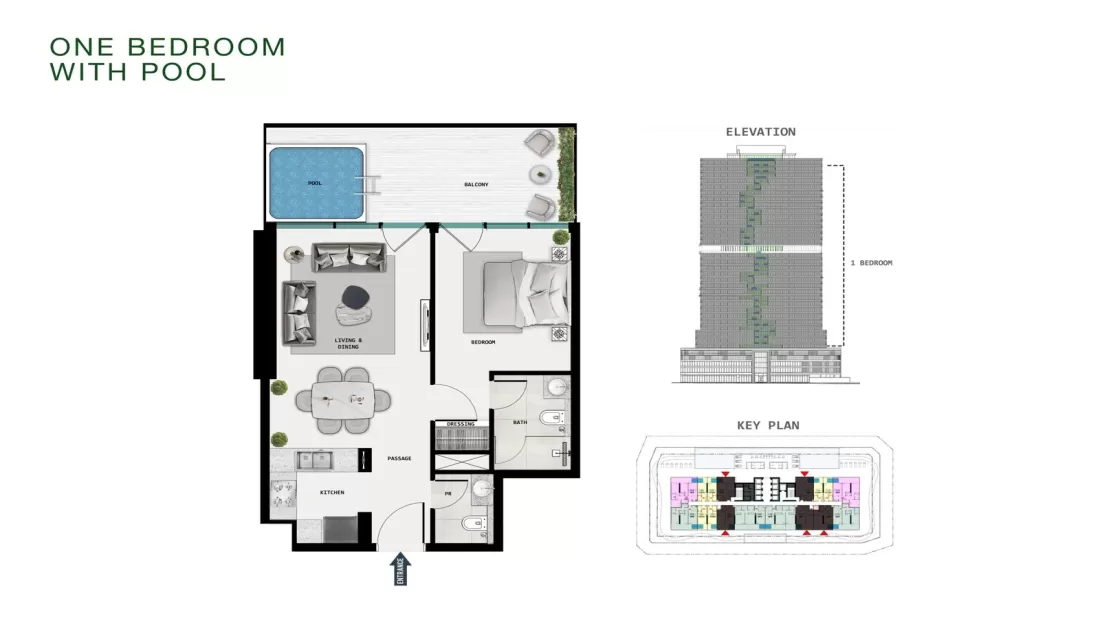 ONE BEDROOM WITH POOL