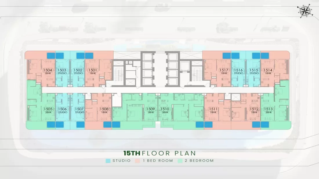 TYPICAL 15TH FLOOR PLAN