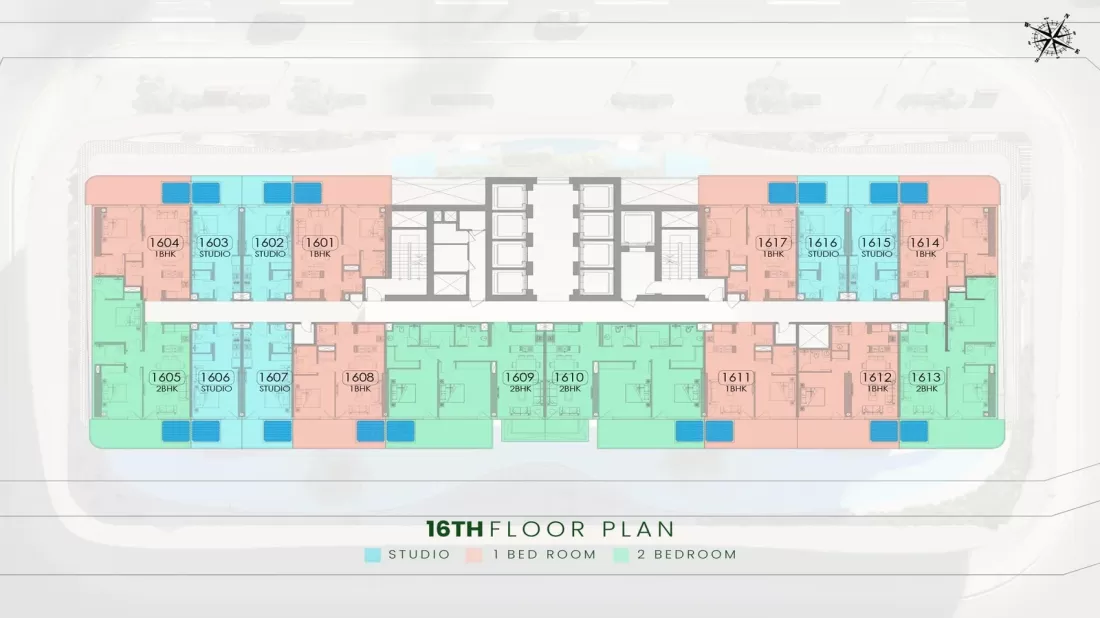 TYPICAL 16TH FLOOR PLAN