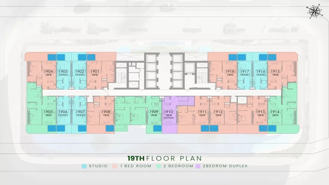 TYPICAL 19TH FLOOR PLAN