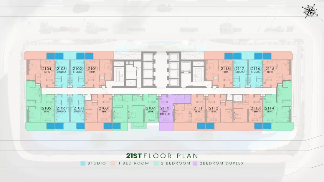 TYPICAL 21ST FLOOR PLAN