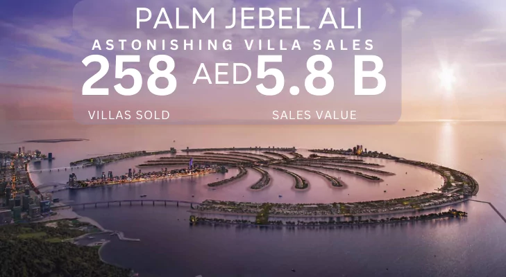 Palm Jebel Ali Triumph: 258 villas vendues pour 5,8 milliards AED, redéfinissant la vie de luxe à Dubaï