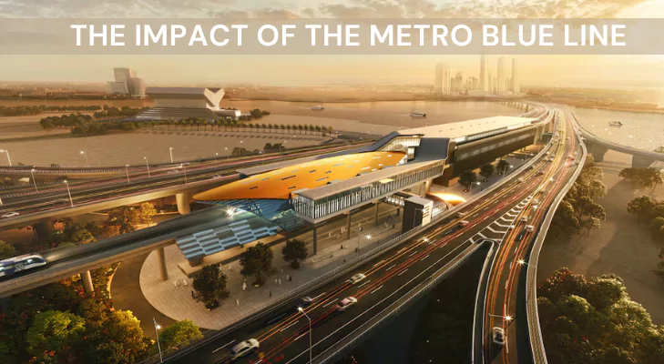 Голубая линия метро Дубая.