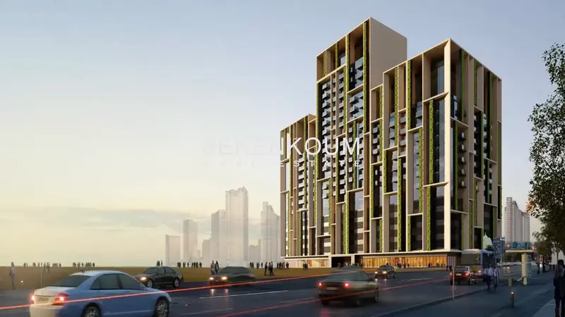 Contemporary apartment complex in Jumeirah Village Circle
